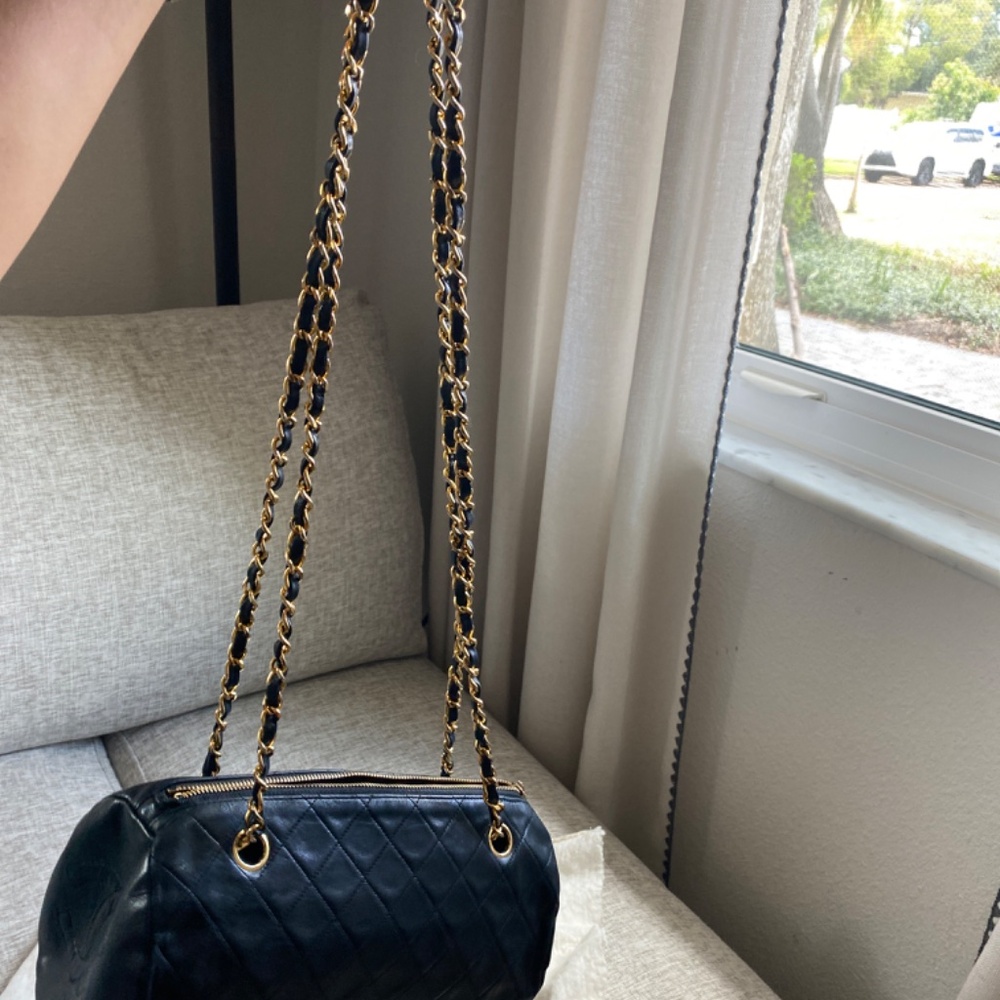 Chanel Tootsie Roll Barrel Shaped Coco CC Shoulder Barrel Bag - Picture 4 of 4